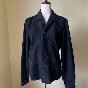 Vintage Henry the Hatter Suede Wool Knit Jacket 1960s Mod Sportswear Mens Medium